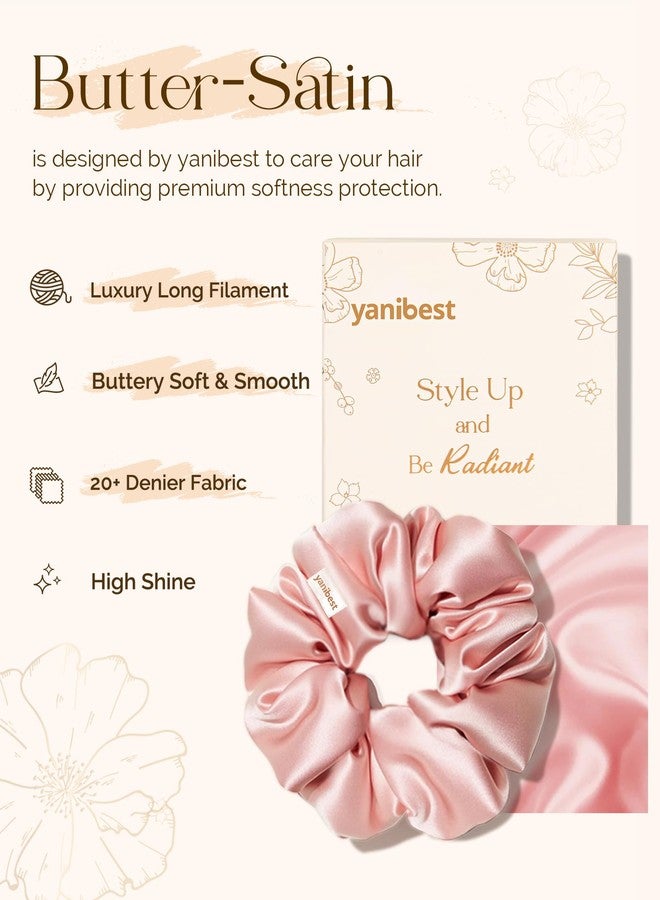 Yanibest 8 Pcs Satin Scrunchies - Silk Scrunchies Ponytail Holders,Soft Satin Hair Ties No Damage,Hair Accessories for Women - Image 2